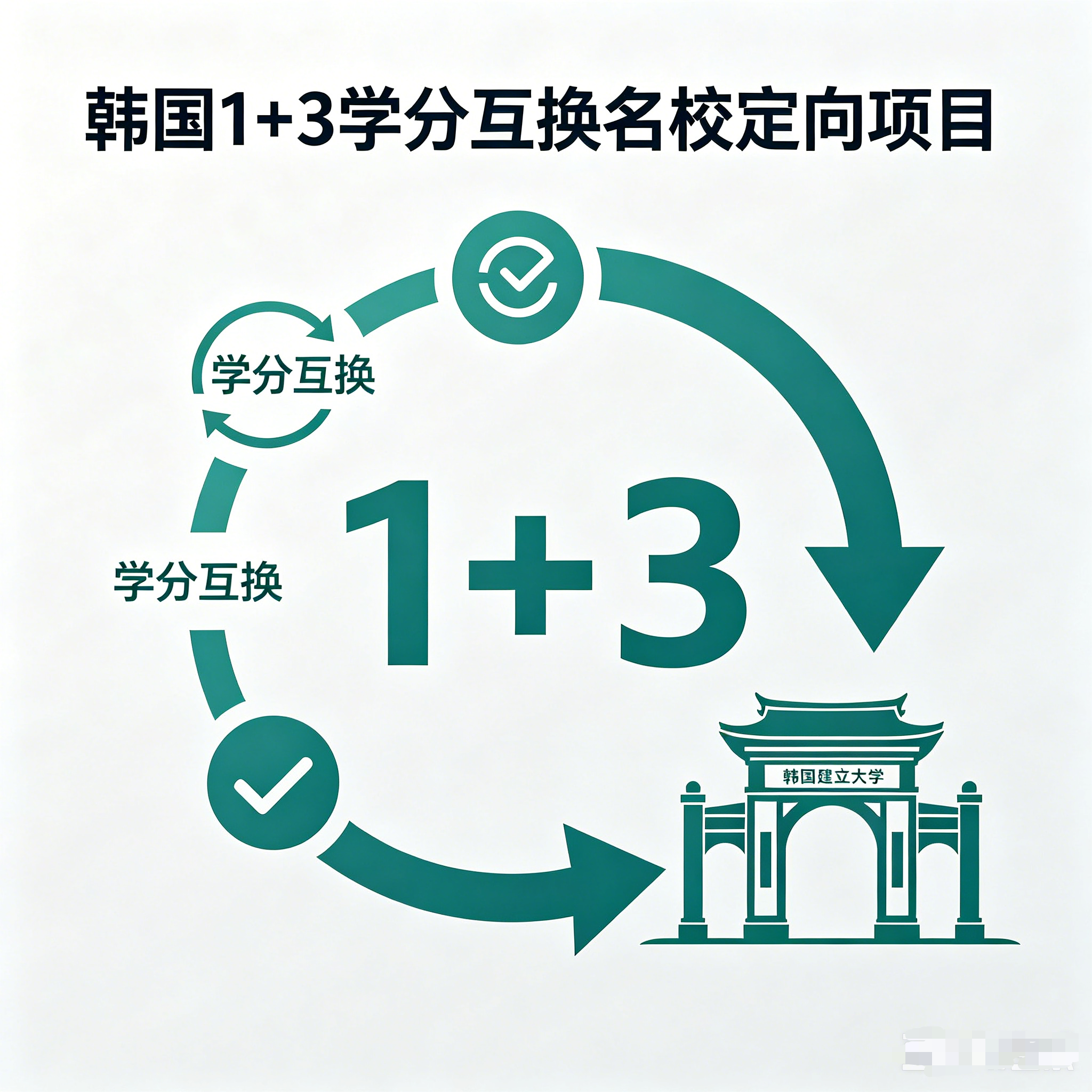 上海韩国留学1+3学分互换项目（名校定向）